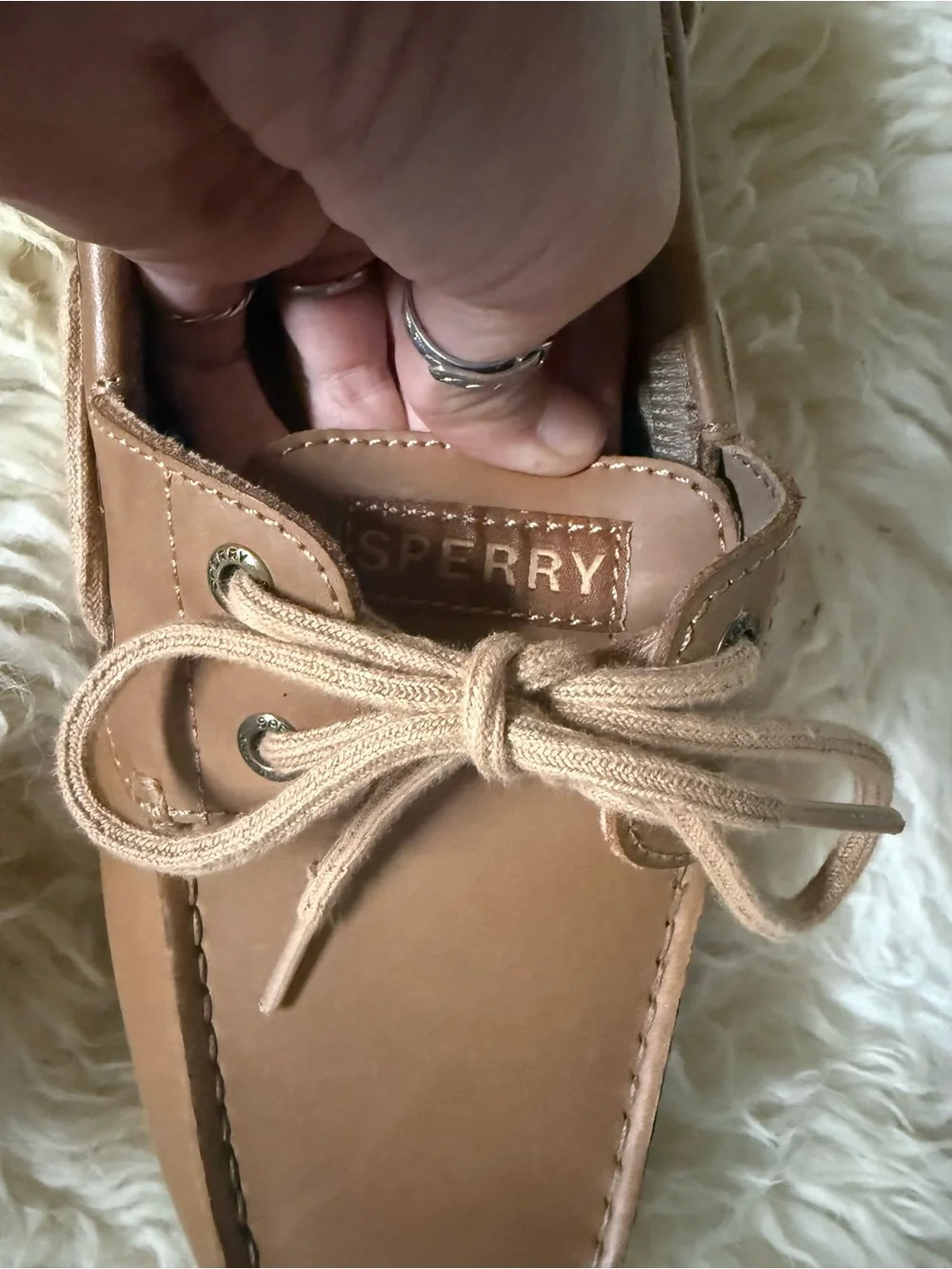 NEW $110 Sperry Men’s 8.5 Brown Leather Boat Shoes Slip On Loafers comfy sneaker
